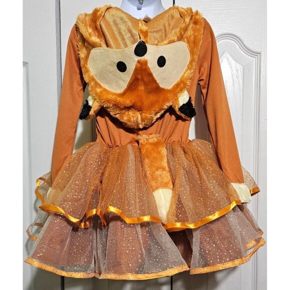Furry Fox Child Costume Dress Girls 12-14 Halloween Woodland Animal Pretty Tutu - Picture 2 of 5